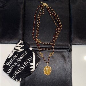 Virgin Saints & Angels Beaded Necklace w/ Pouch